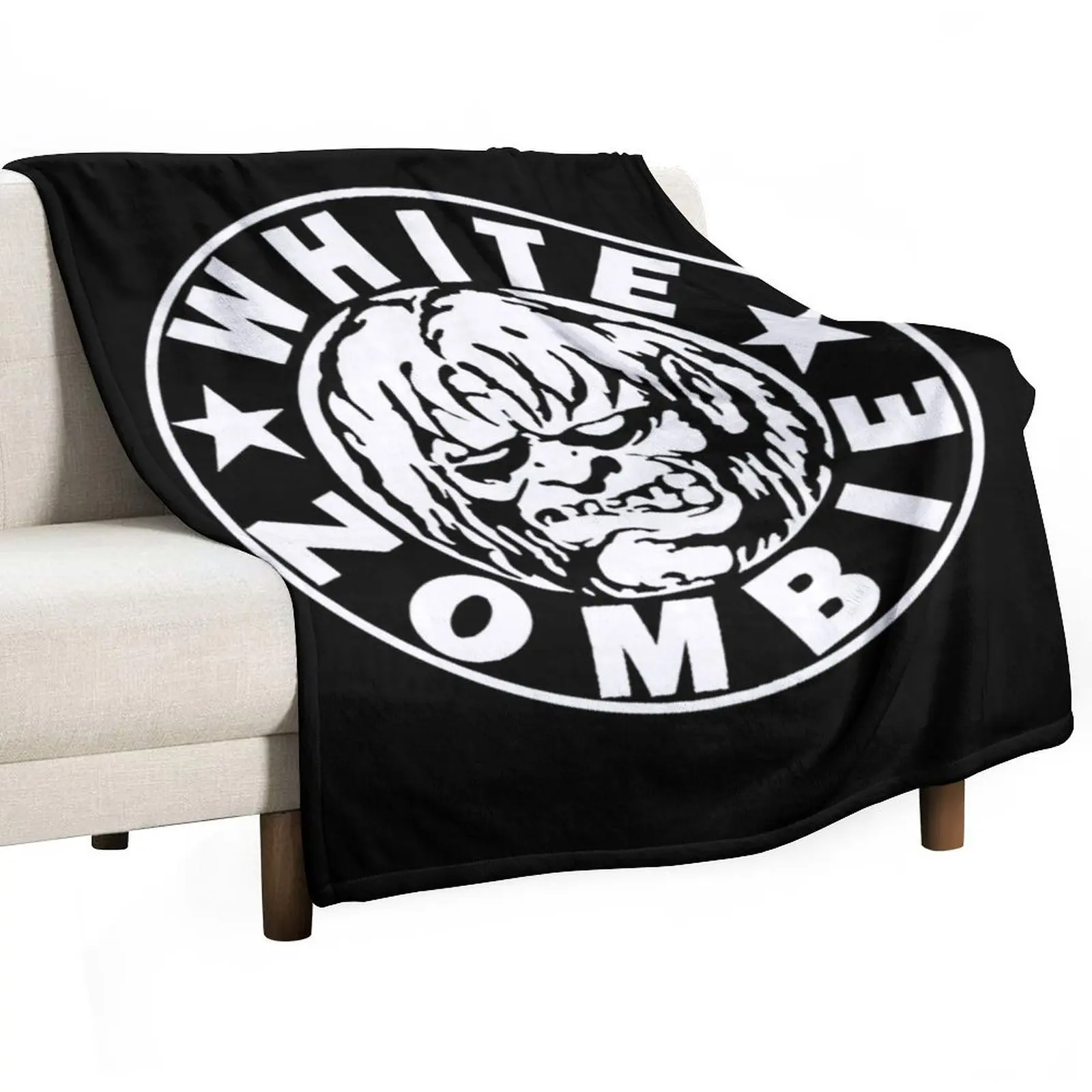 White Zombie Throw Blanket Single Stuffeds Shaggy Blankets