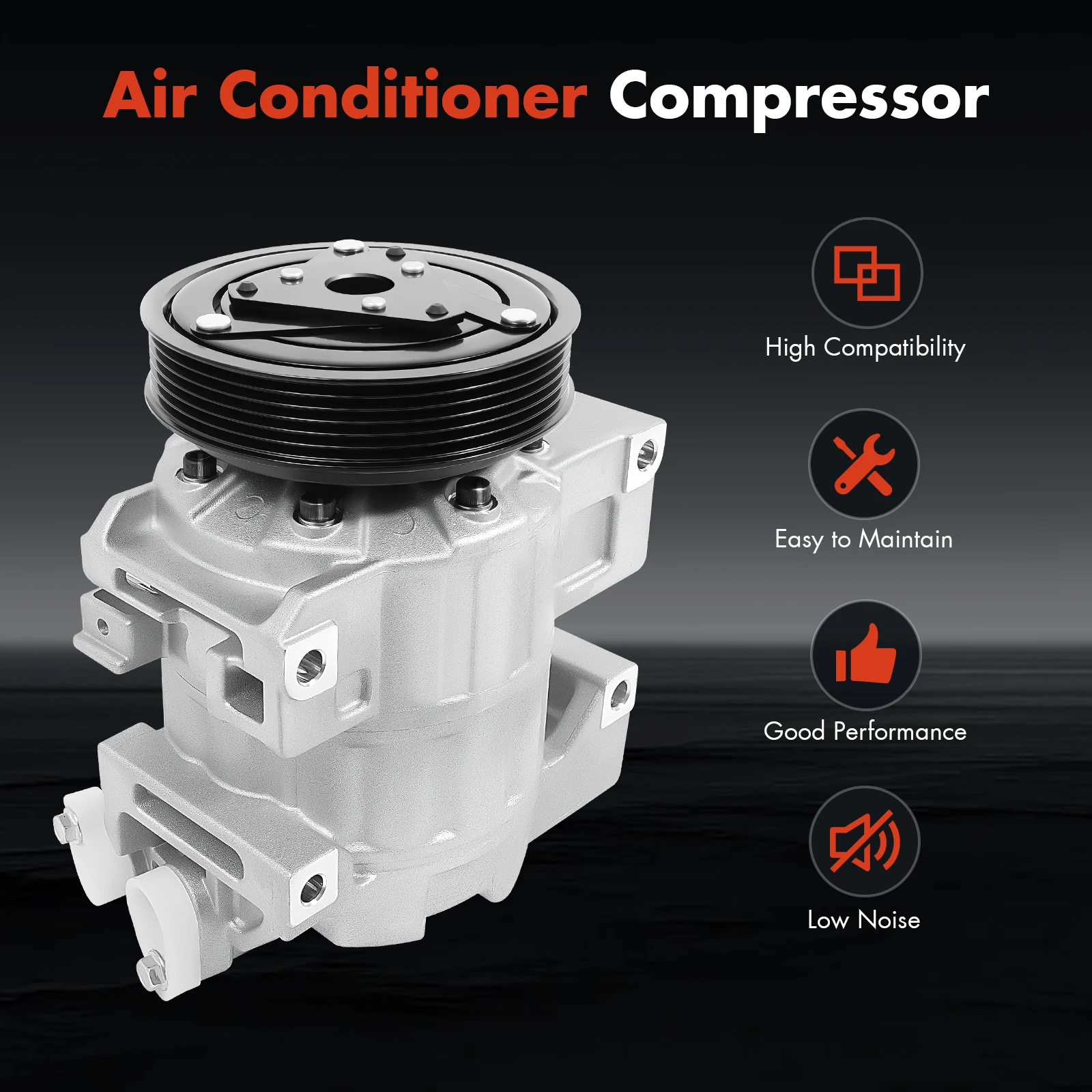 Air Conditioner Compressor for 2007-2012 Nissan Altima 4 CYL 2.5L, 2007-2012 Nissan Sentra 4 CYL 2.5L, CO 10886C