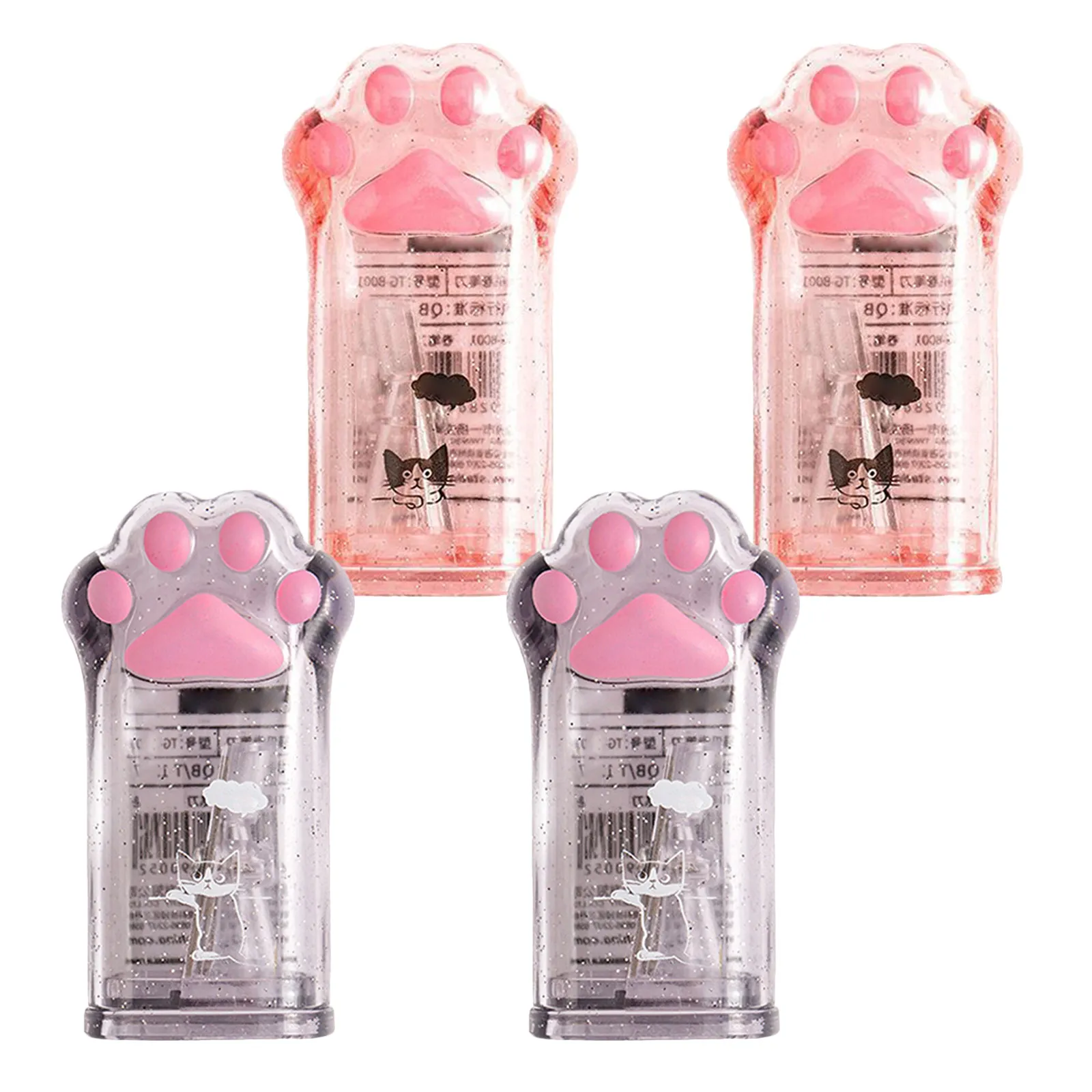 

4Pcs Cat Paw Pencil Sharpeners Manual Small Sharpener for Students Cute Kawaii School Supplies Cartoon Lovely Stationery
