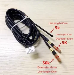 For chigo Inverter Air Conditioner Tube Sensor Air temperature sensor air conditioning thermal head plastic head 5K+5K+50K 6 par