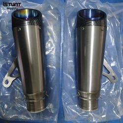 Titanium Alloy 51MM 60MM Universal Motorcycle Left Right Exhaust Pipe Scooter Escape Muffler DB Killer For Z1000 S1000RR CBR650R