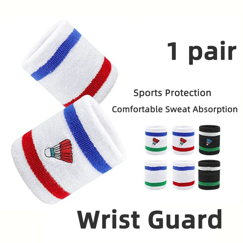 2Pc Cotton Badminton Wrist Guard Men Women Kids Sport Sweat Band Wrist Protector Gym Yoga Running Safety Wrist Support Unisex