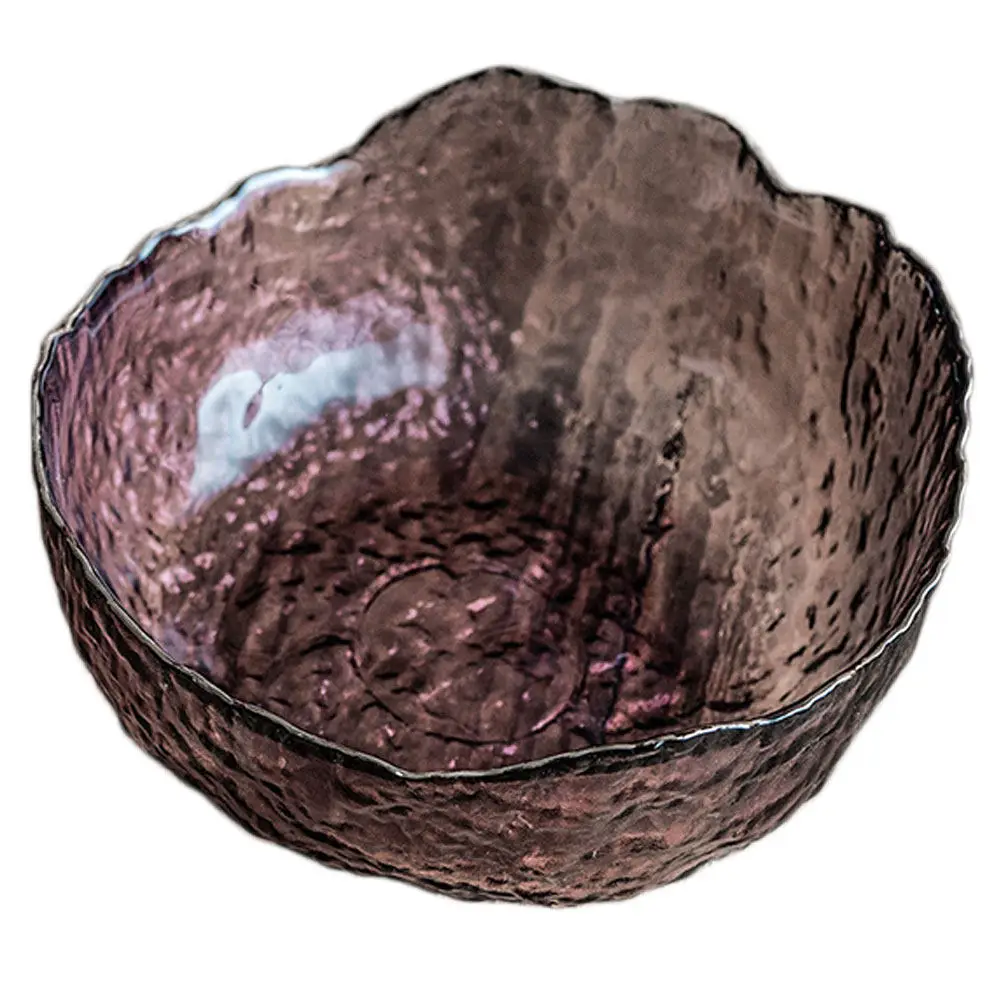800Ml Glass Bowl for Home Use Fine Workmanship Irregular Design Ideal Vegetable Fruit Noodle Serving Bowl Dishwasher Safe Modern