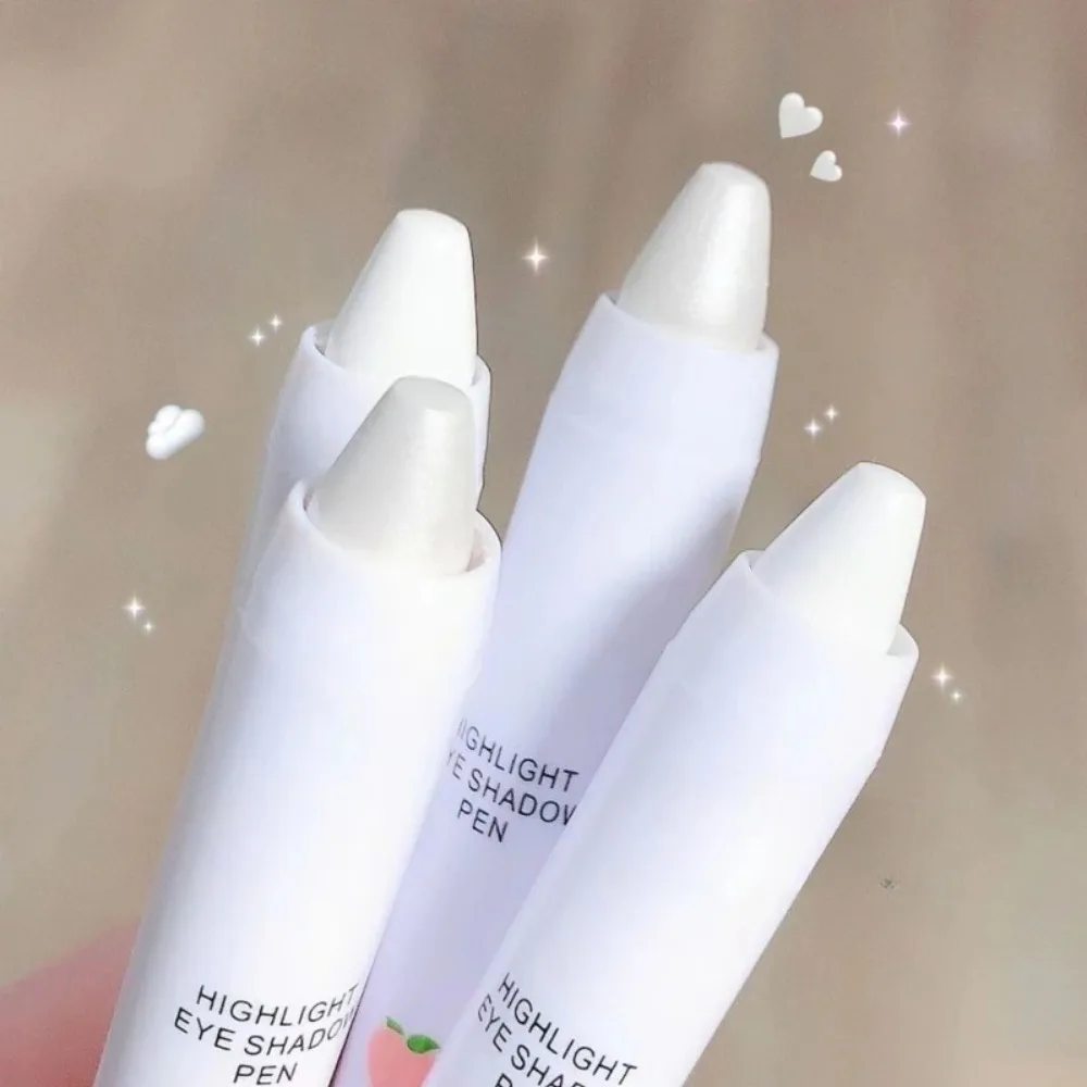 New Pearly Eyeshadow Pen Brightening Eyelid Under Crease White Highlighter Pen Smudge-Proof Long-lasting Eyeliner Pencil