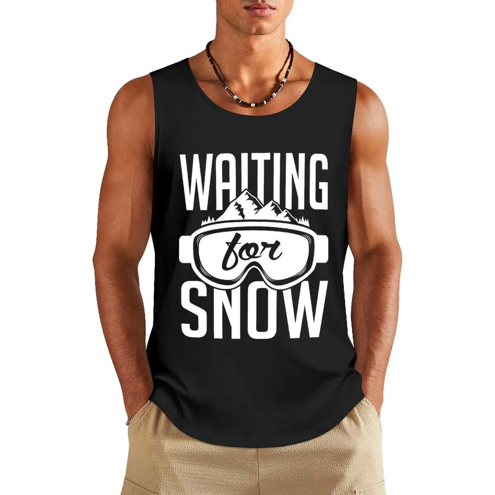 Skiing: Waiting for snow Tank Top anime top bodybuilding man gym clothing men