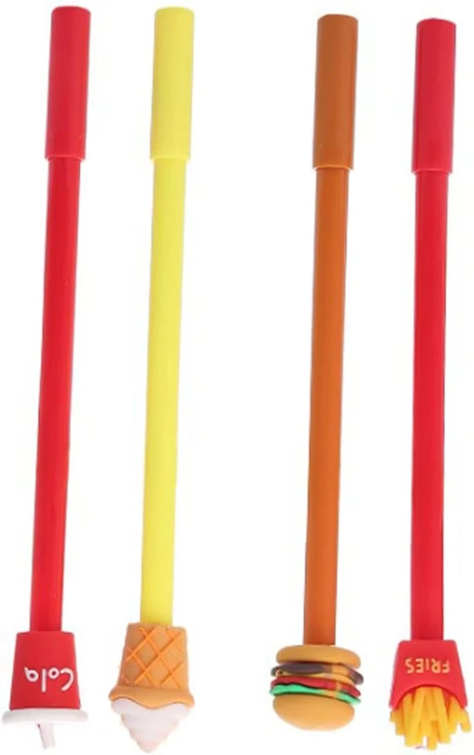 20 قطعة مجموعة بالجملة الكرتون متعة الغذاء هلام هلام القلم الجدة القرطاسية البطاطس المقلية فحم الكوك برغر الآيس كريم القرطاسية القلم