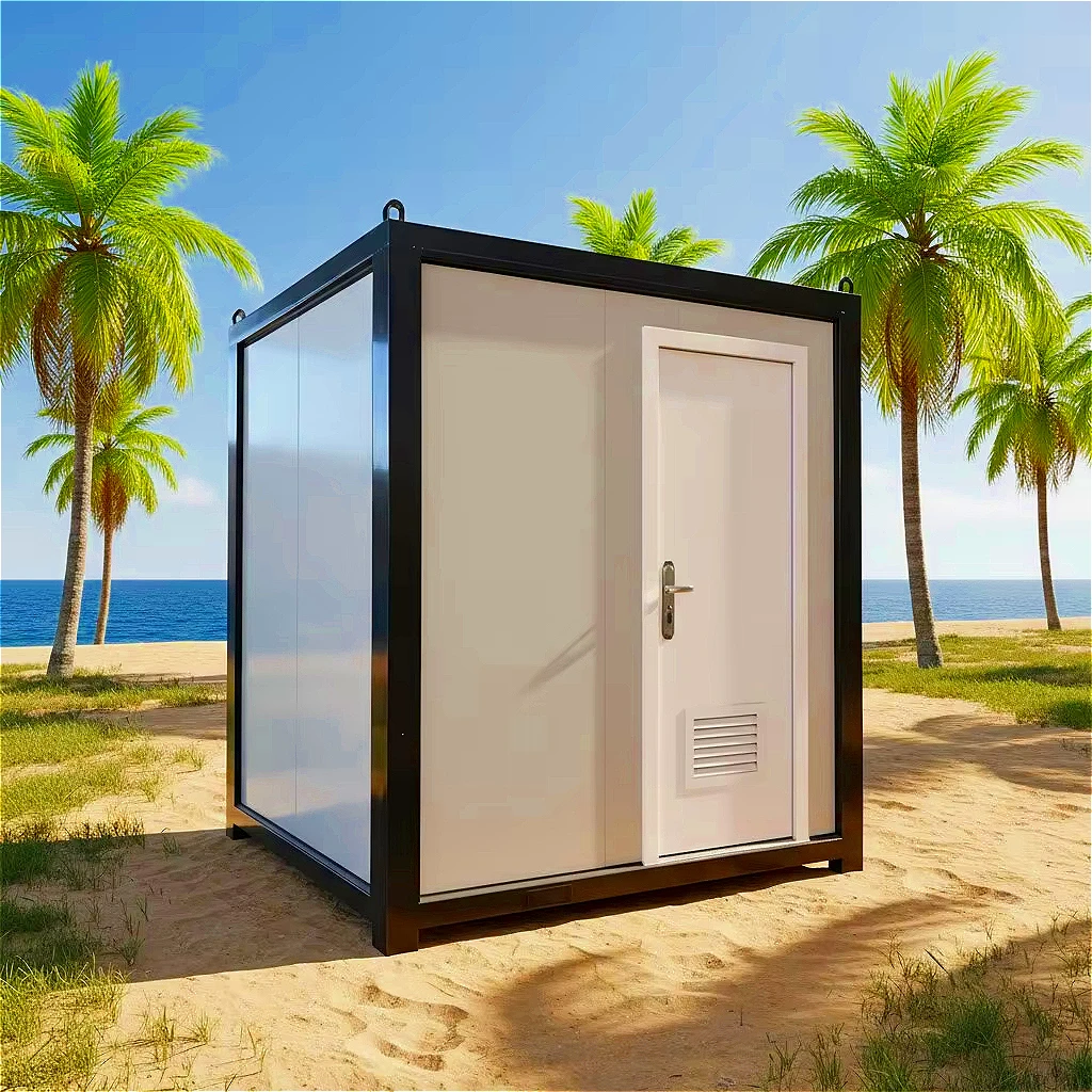 Low Cost Outdoor Prefab Restroom Portable Toilet Houses Mobile Construction Site Prefab Toilets Wc Container for Sale Customized