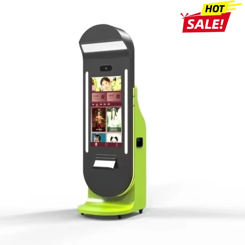 32 Inch Selfie Photo Printing All-in-one Machine, Custom Self Service Kiosk for Mall Shopping Mall Amusement Park Retail Store