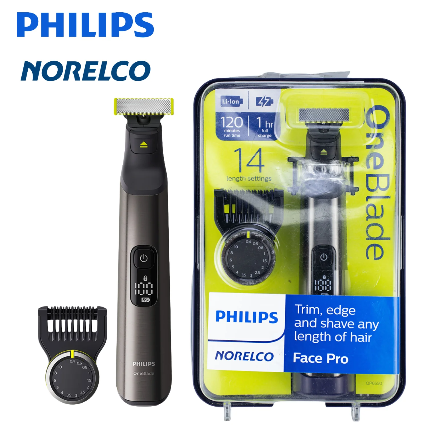 

Philips Norelco OneBlade Shaver QP6550/70, Wet & Dry Use, Contouring Techniques