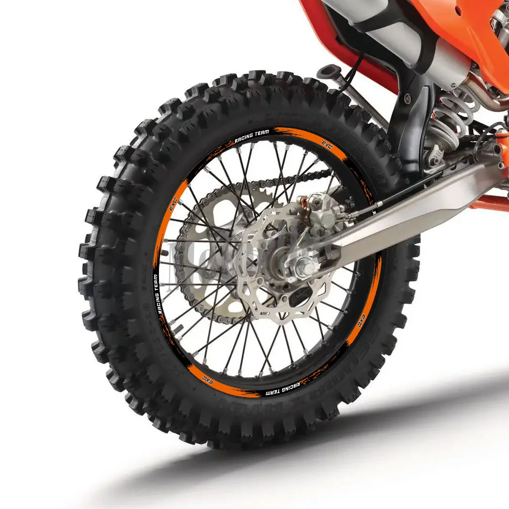 오토바이 휠 반사 스티커 림 데칼 스트라이프 테이프 허브, KTM 125, 250, 300, 350, 450/500 EXC 레이싱용 방수 액세서리