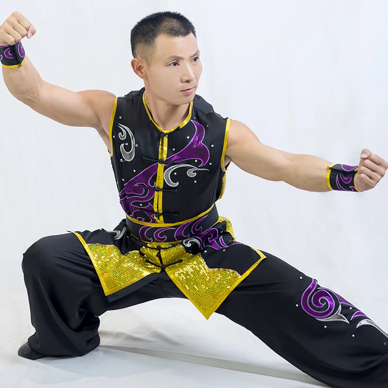 Custom Martial Arts Uniform Kung Fu Suit with Dragon Embroidery Southern Fist Long Fist Reinforced for KungFu Forms Competition