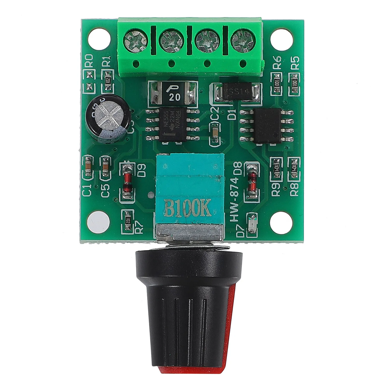 Dc Motor Speed Controller Pwm Adjustable 1.8V-12V 2A Low Voltage Regulator with Self-Recovery Fuse for Electric Motor Control