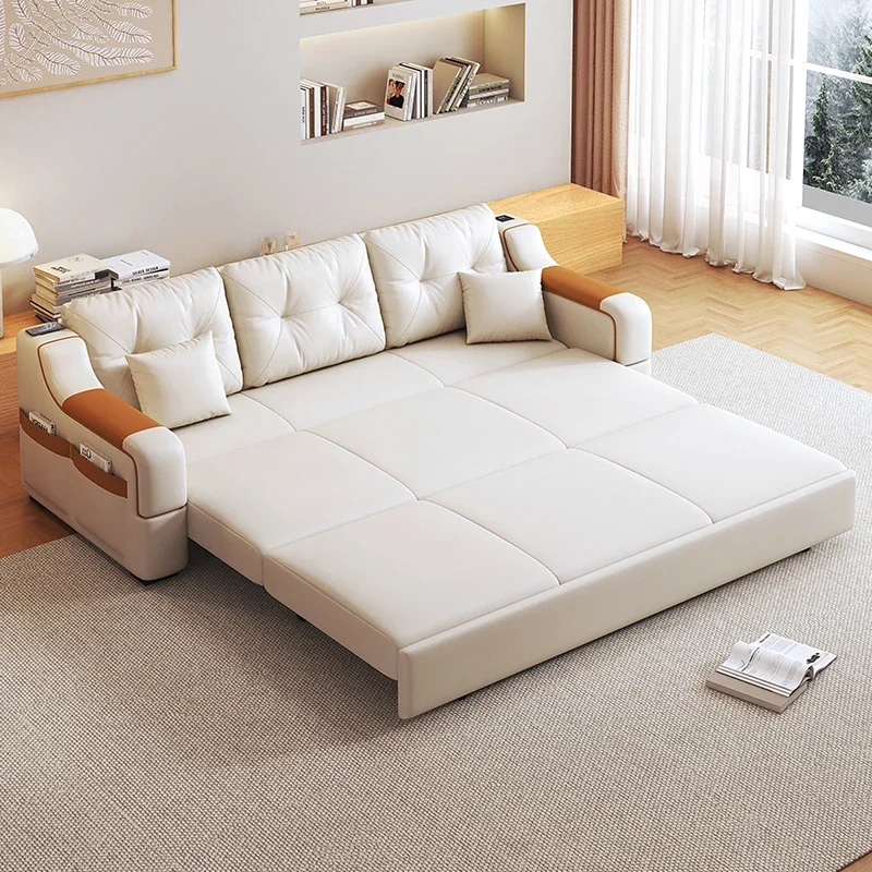 

White Modern Living Room Sofas Recliner Designer Nordic Floor Sofa Bed 3 Seater Divano Letto Pieghevole Apartment Furniture