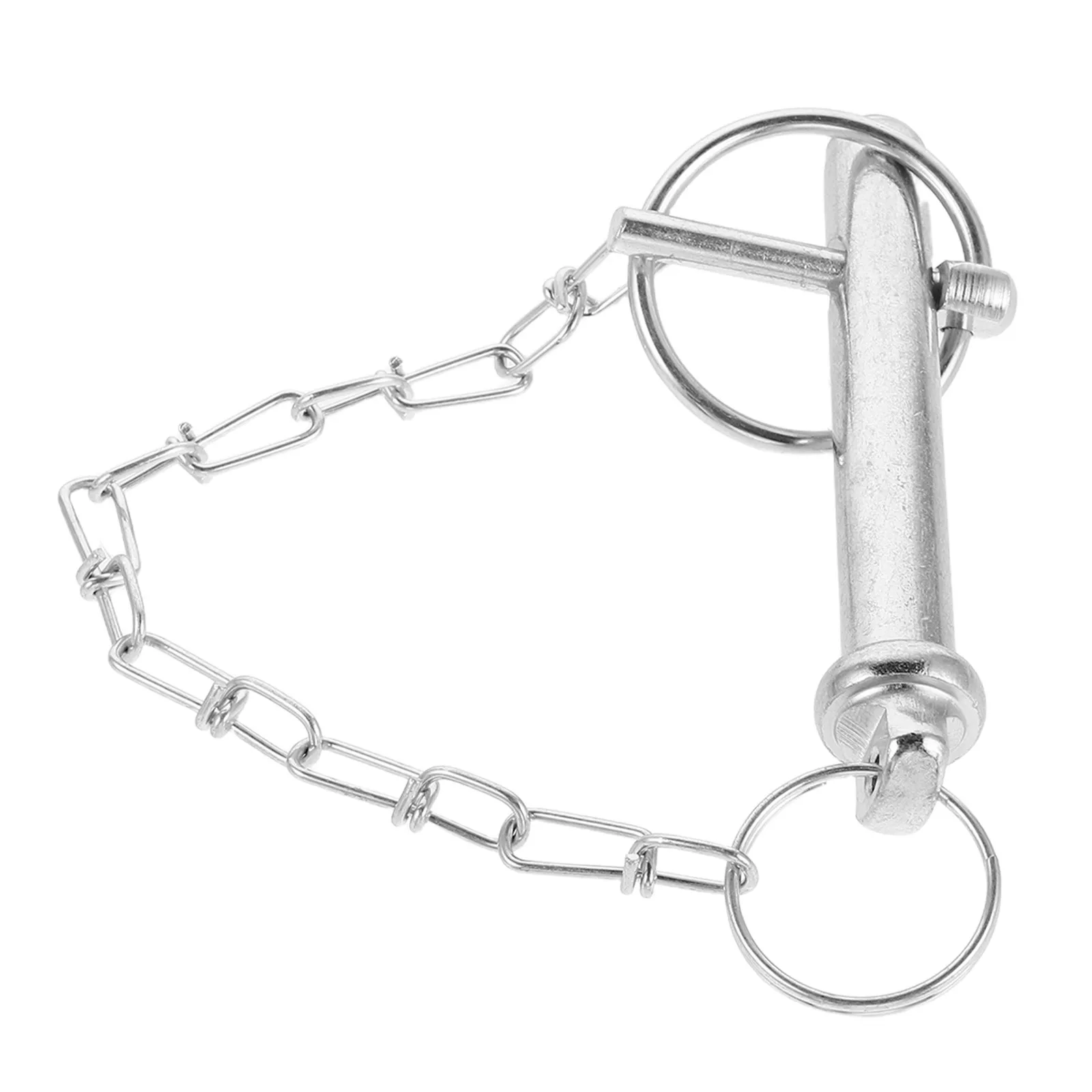 Heavy Duty 8000 Lbs Trailer Secure Pin with Chain Spring Loaded Hitch Lock for Tractor Axle Mounting Camping Repair Towing