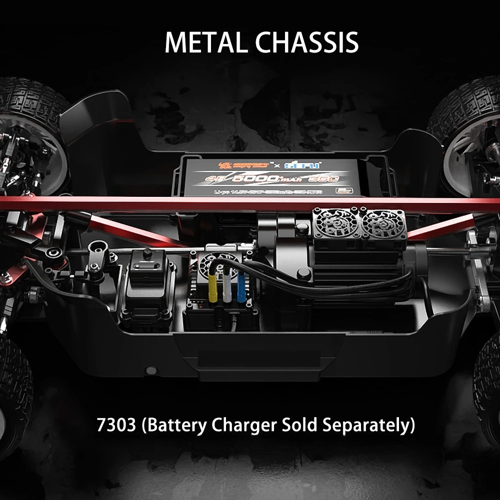 Mjx hyper 1/7 carro rc sem escova 7303 carros de corrida de controle remoto 60 km/h c3 simulação de alta velocidade veículo off-road brinquedos para adultos