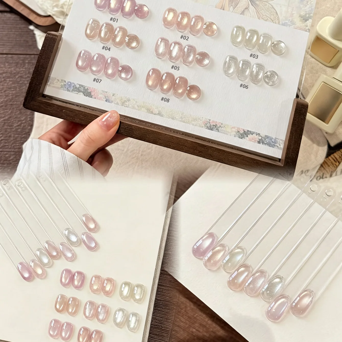 MIANEL Shui Ling Ling Cat Eye Gel Nail Polish Ice-Clear Glass Bead Sparkling Flattering New Arrival 2026 Plain Water Nail