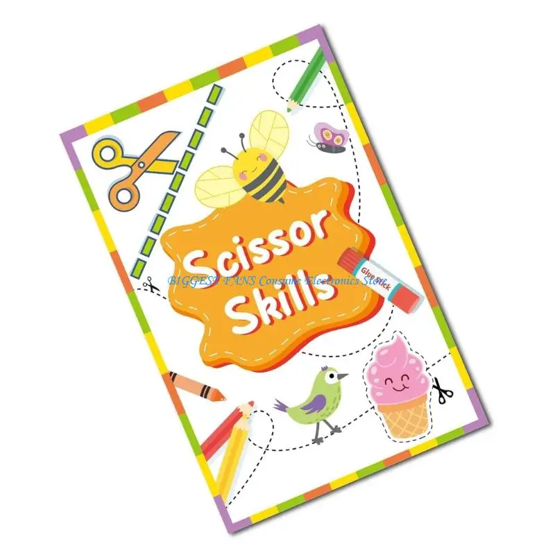 كتاب قطع الورق للأطفال، لوازم فنية إبداعية، لعبة ورقية للمشروعات اليدوية اليدوية وتنمية مهارات الأطفال الصغار #2