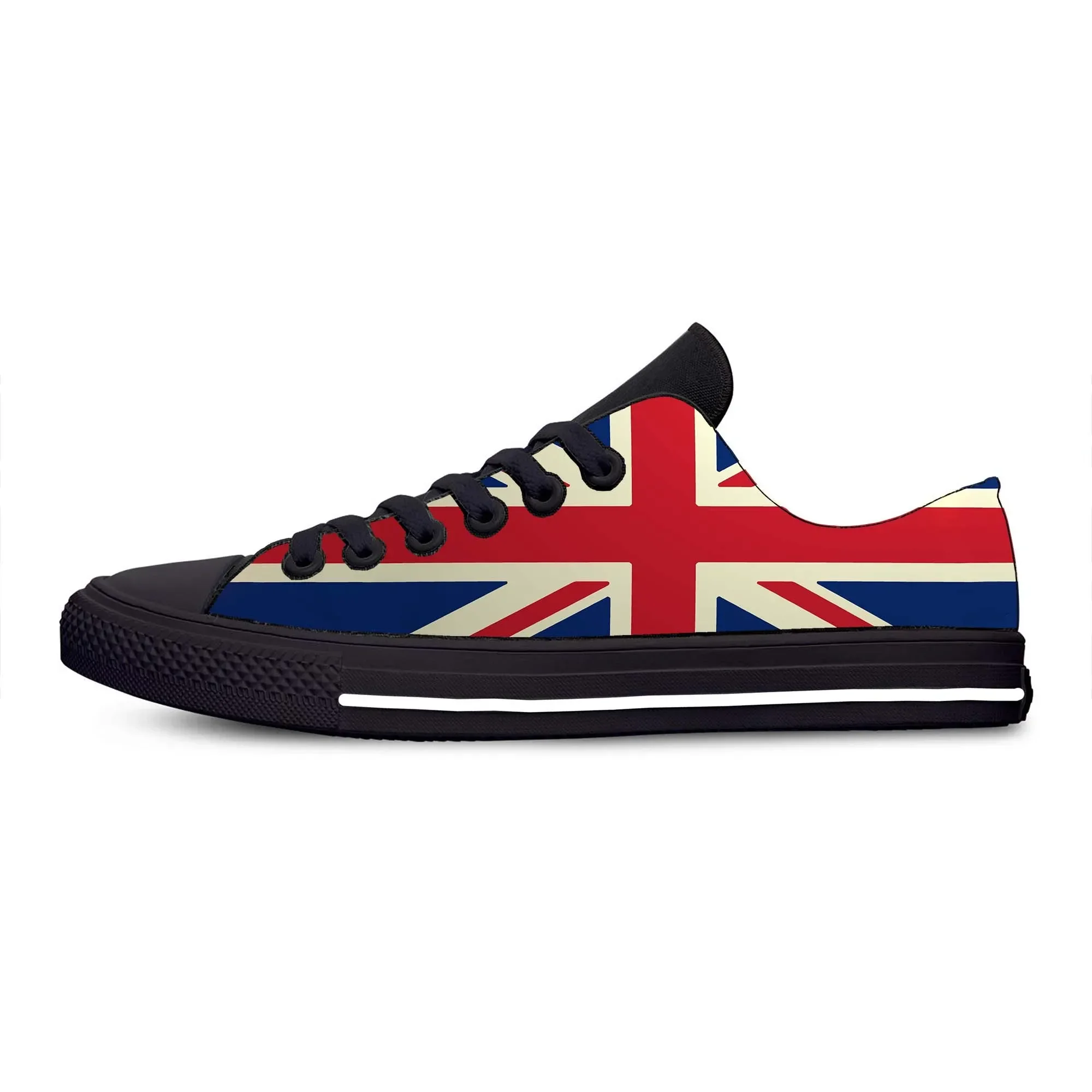 

UK England Union Jack British Great Britain Flag Casual Cloth Shoes Low Top Comfortable Breathable 3D Print Men Women Sneakers