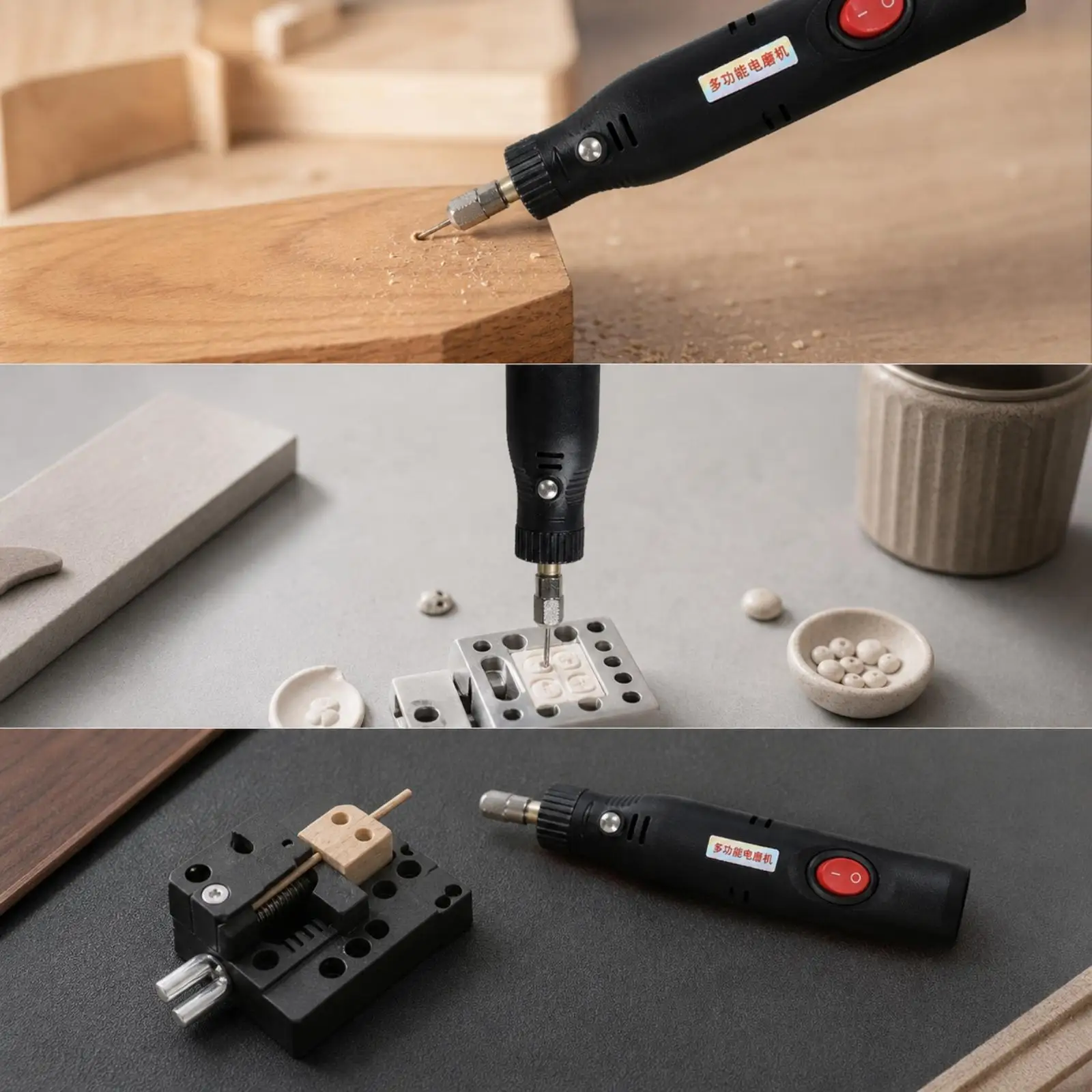 12V Small Electric Drill with Bench Vise | Lightweight 200g Body, Adjustable Speed Range, for Craft Projects