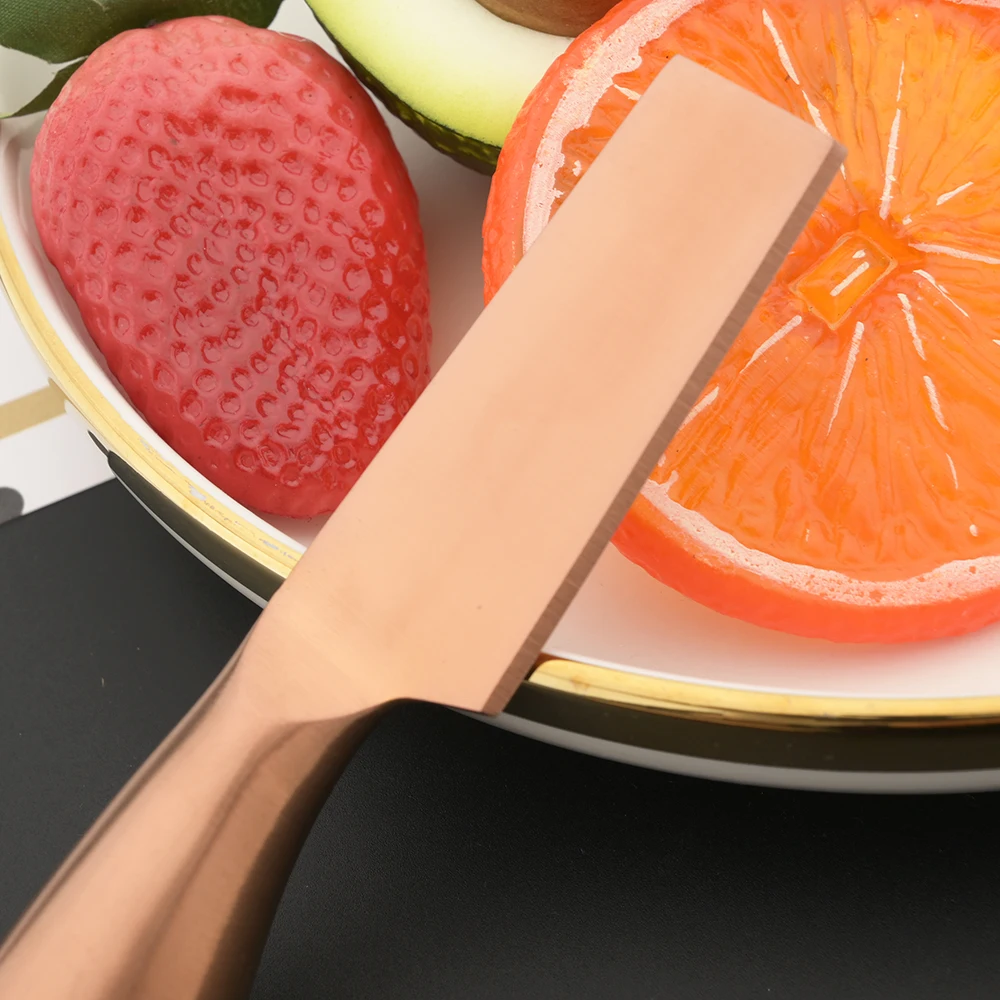 Matte Rose Gold Cheese Knife Stainless Steel Multi-function Cheese Knives Spatula Butter Knife Cooking Tools Kitchen Supplies