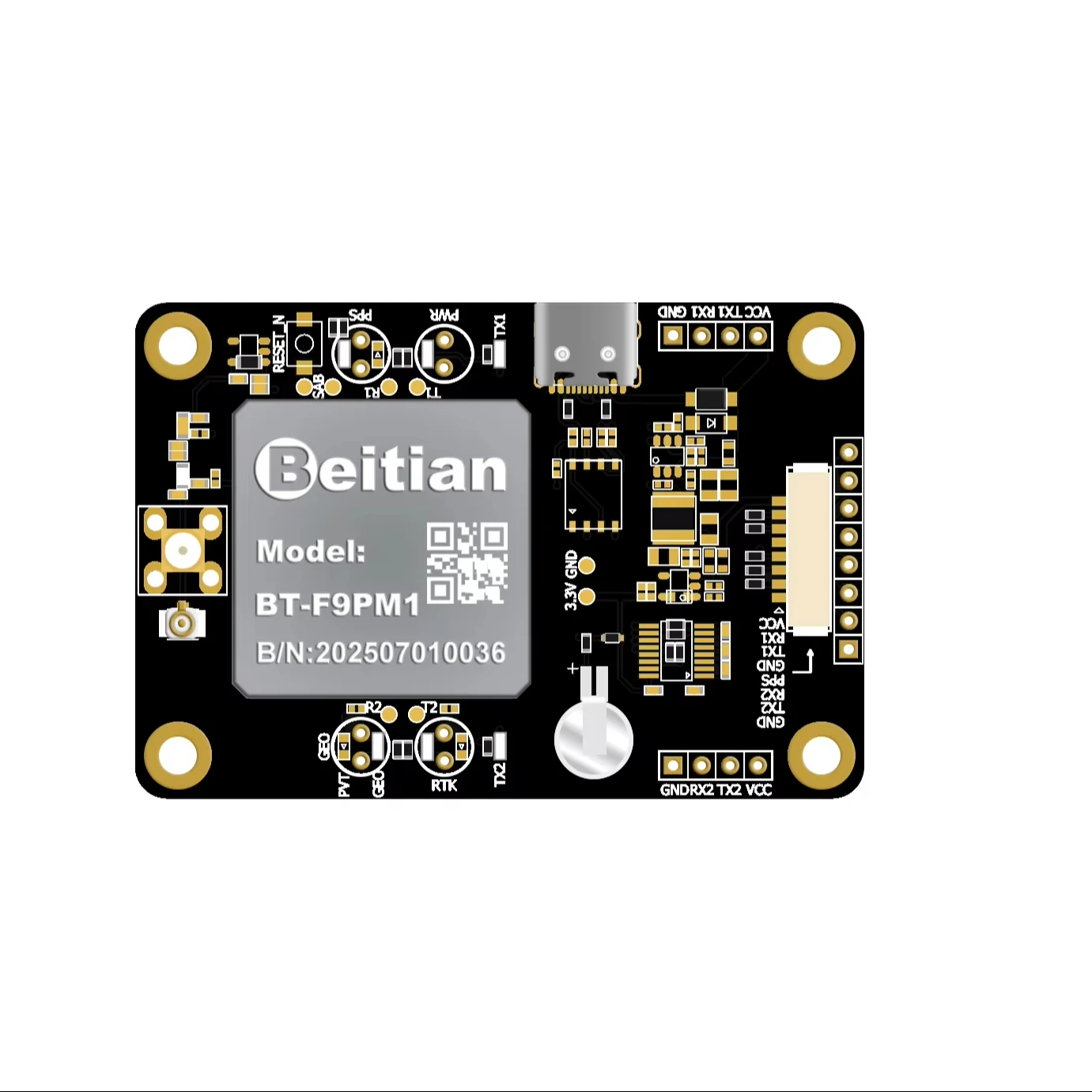 

Beitian ZED-F9P Board Card GNSS RTK Module Beidou GPS Agricultural Machinery Surveying and Mapping BT-F9PM1