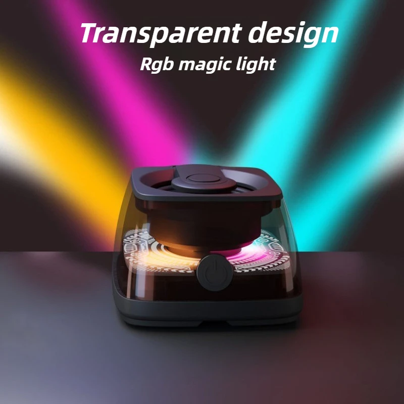 مكبر صوت بلوتوث مغناطيسي محمول لاسلكي لعبة الموسيقى في الهواء الطلق السفر مكتب بطاقة صغيرة ستيريو Rgb الضوء المحيط مكبر صوت صغير #1