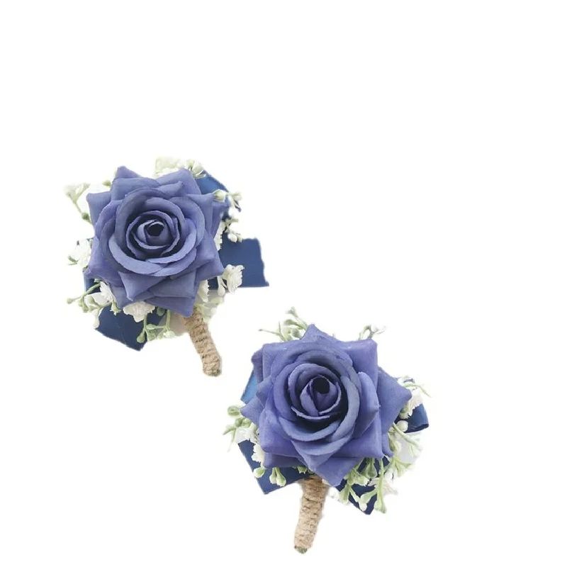 Boutonniere e Wrist Corsag, Suprimentos Do Casamento, Flower Art Simulação, Celebração De Negócios, Abrindo Os Convidados, 508