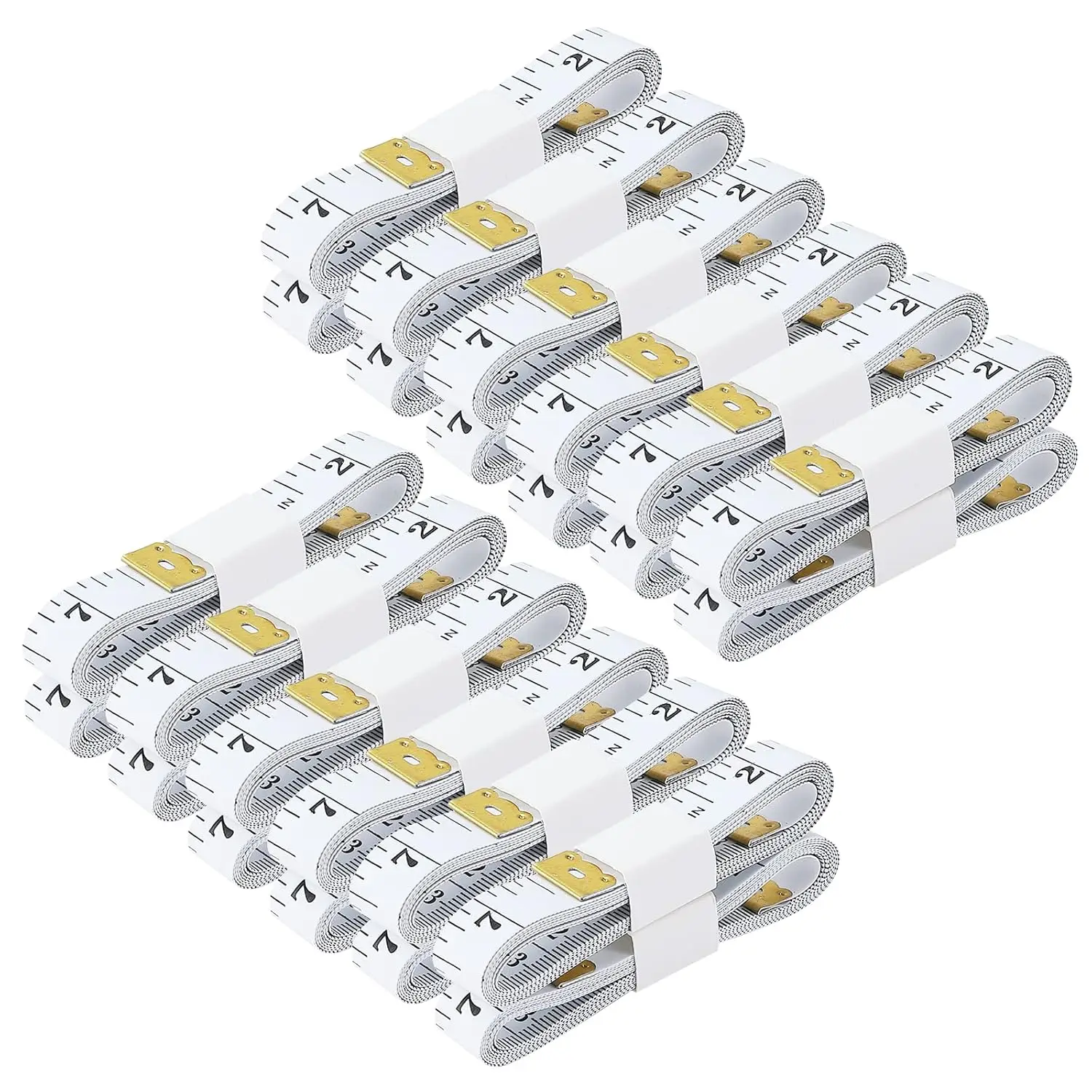 

24 Pack Soft Tape Measure 150cm/60in Bulk for Body Sewing Tailor Cloth Craft Supplies - White