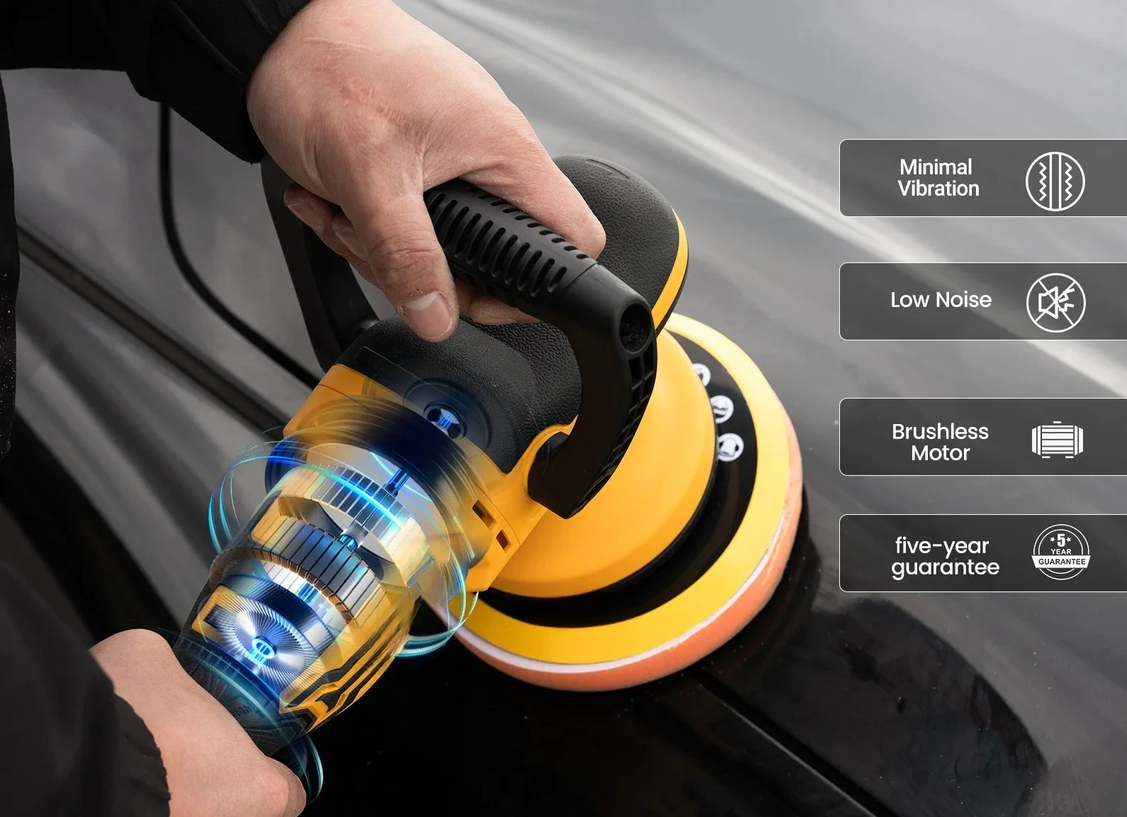Compatible with DeWalt 18V 20V MAX Battery Cordless Orbital Random Waxer (Tool Only) Brushless Cordless Buffer Polisher Is