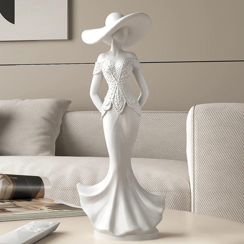Advanced Sculpture Figurines Creative Spring Breeze Phantom Character Art Ornament Living Room Study Figure Statue Decoration
