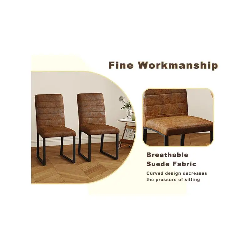 مجموعة كراسي شديدة التحمل، 4 عبوات مع وسادة مقاس 2.1 بوصة، إطار حديد قوي، مثالية للمنزل والمكتب، ألوان كلاسيكية، قيمة رائعة