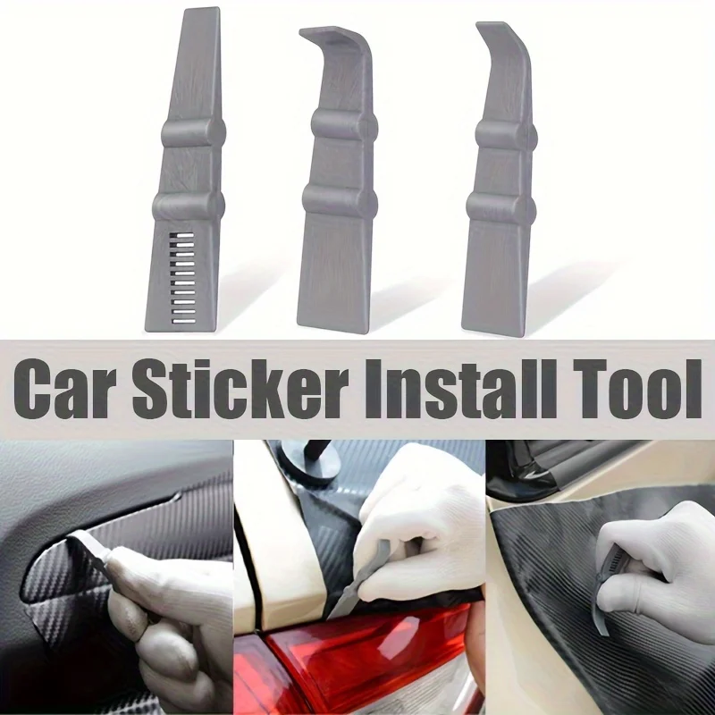 3pcs soft rubber film scraper Easy to stick and remove highly durable suitable for glass films car films touch paper tiles etc