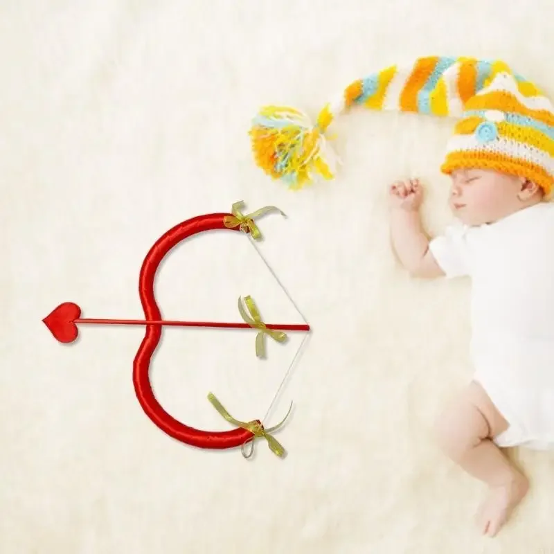 

54DF Heart Shaped Bow And Arrows Set Photography Props Kids Adults Novelty Gift For Valentine's Day And Parties