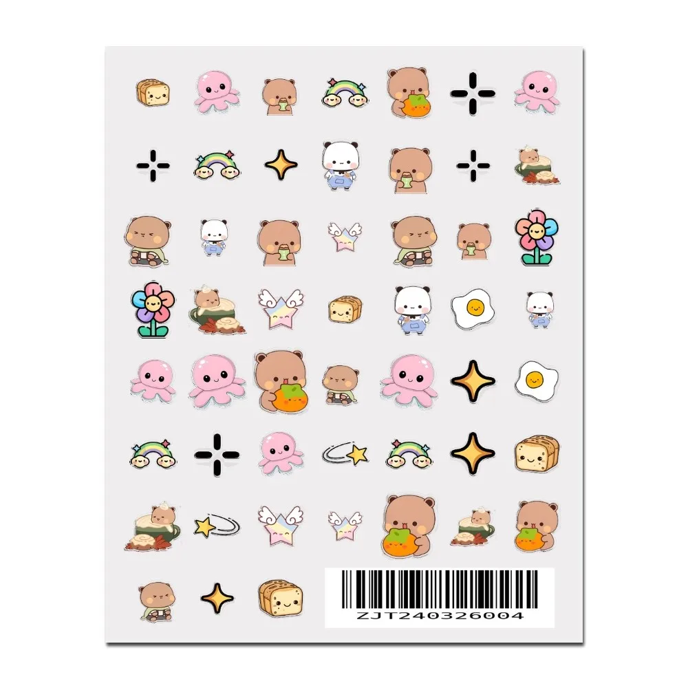 Cute BUBU DUDU Stickers 1PCS New 3D Adhesive Nail Art Sticker Cartoon Nail Art Decal Sticker Nail Parts Manicure