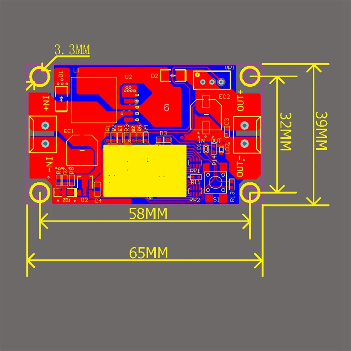 JAS-XL6009 4A DC-DC Booster Module 4.5-32V to 5-35V Adjustable Power Supply Module Low Ripple Step-Up Module