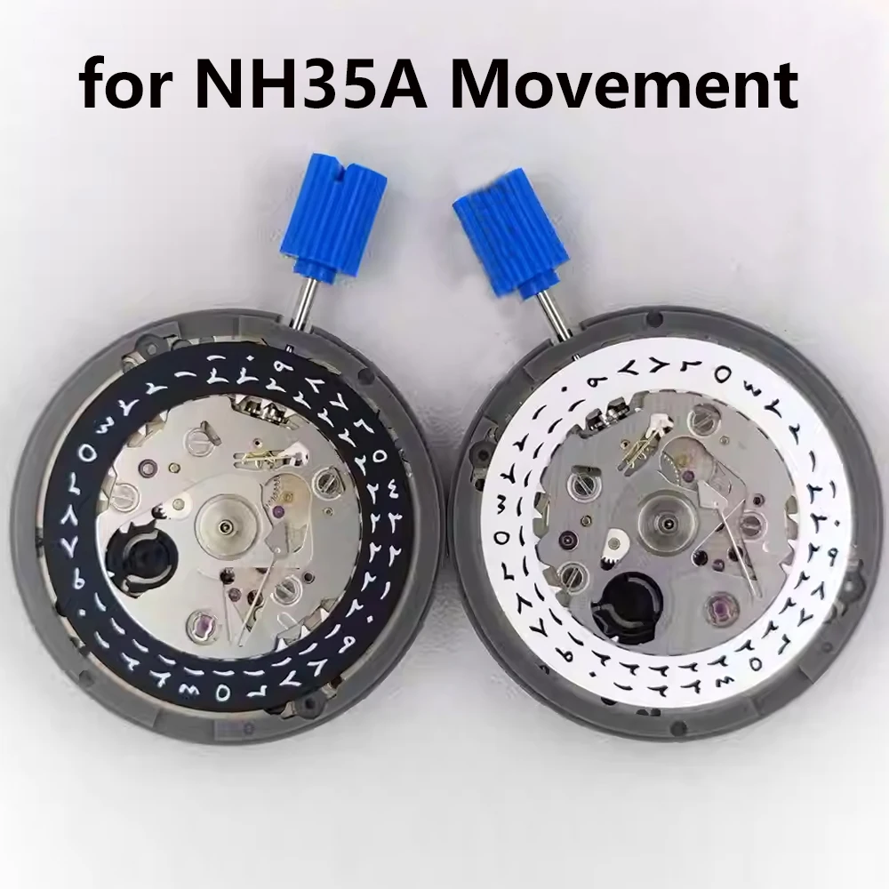 

NH35A Automatic Mechanical Movement High Accuracy 24 Jewels Mod Watch Replacement Watch Movement Arabic Numerals Date Wheel Dial