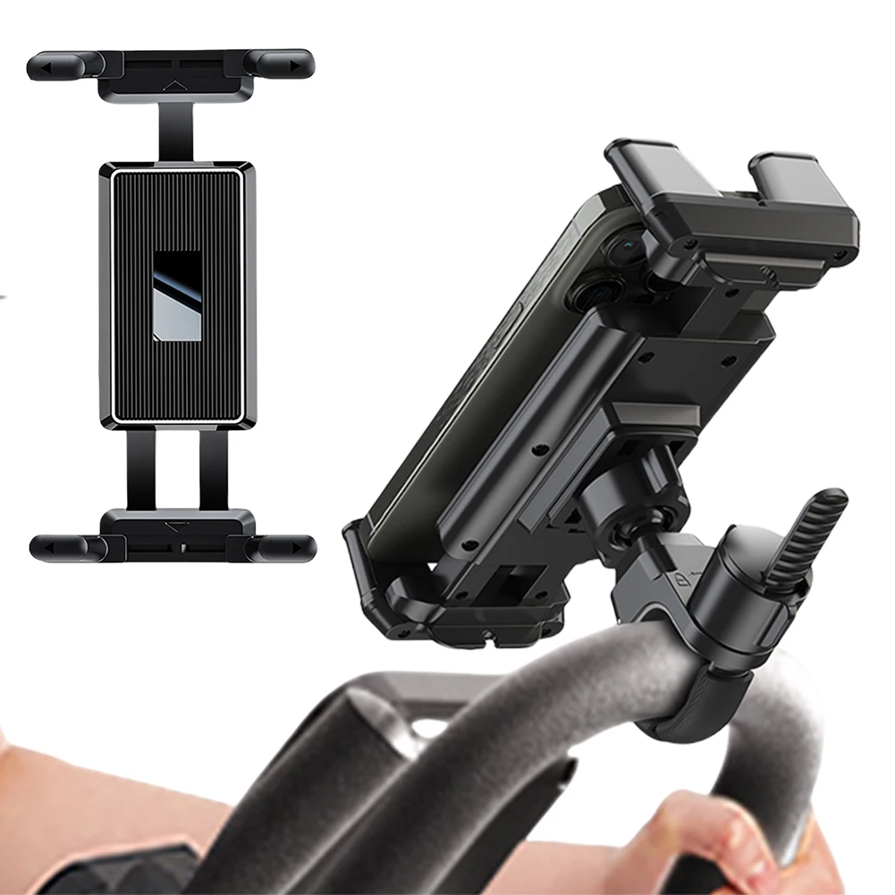 

Велосипедный руль, крепление для мобильного телефона, противоскользящий крытый велосипедный держатель для планшета, телефона 360° ° Вращающаяся беговая дорожка для внутреннего спортзала