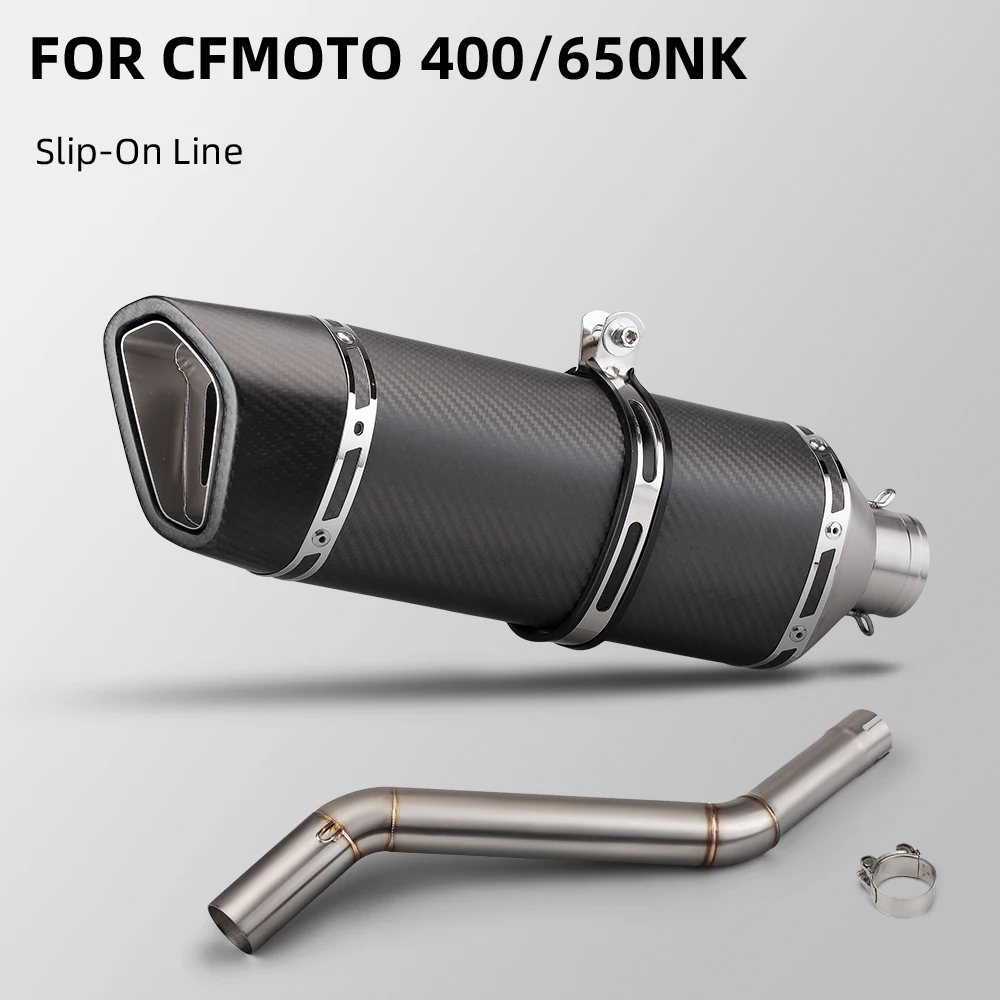 

Слипоны для CFMoto NK400 CF NK 400 650 средняя труба выхлопная труба для мотоцикла передняя Труба для бега Мотоцикл Скутер на весь год