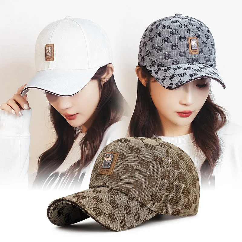 Fashion Letter Label Baseball Caps Women Men Adjustable Workwear Snapback Hats Couple Outdoor Sport Visor Caps