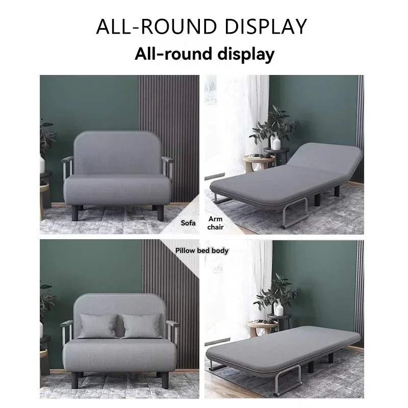 Moderno divano letto pieghevole appartamento piccolo appartamento semplice divano pieghevole singolo e doppio con braccioli