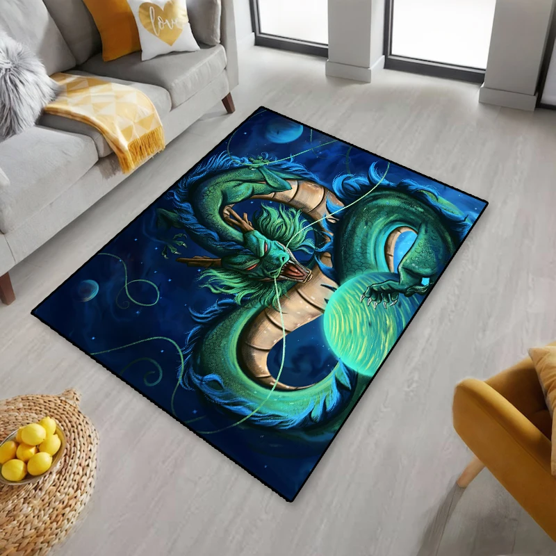 Customize Rug Anime Dragon Ball Green Dragon Livingroom Decoration Carpet Kitchen Non-slip Mat, Room Decoration Rugs Toys Gift