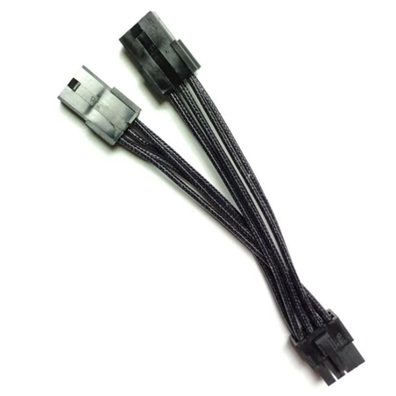 Dual 6 Pin Female To 8 Pin Male PCI Express VGA Video Card Power Cable Adapter - Brand New