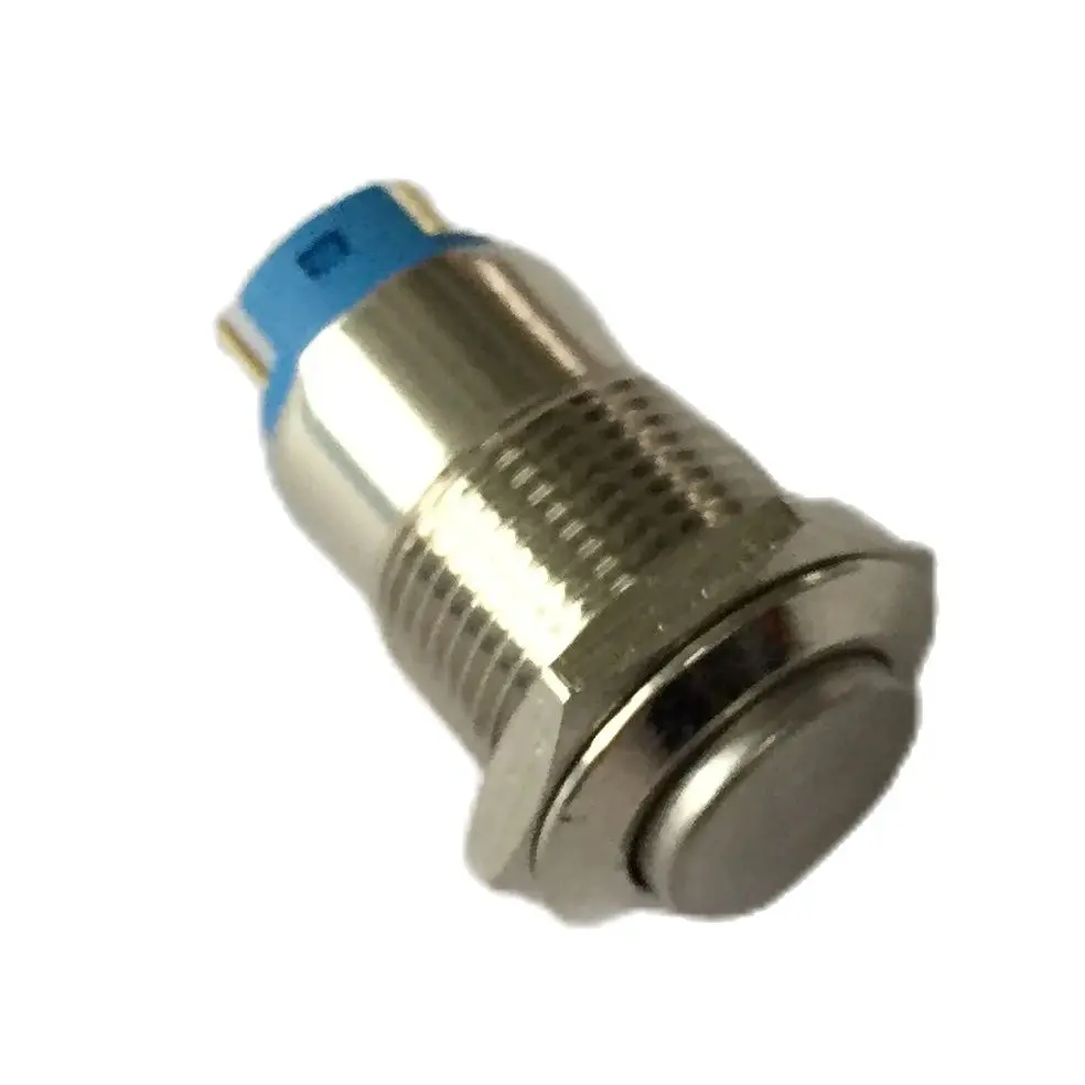 

Zusen 12MM metal button switch self-locking self resetting computer power switch start switch without light high head/flat IP65