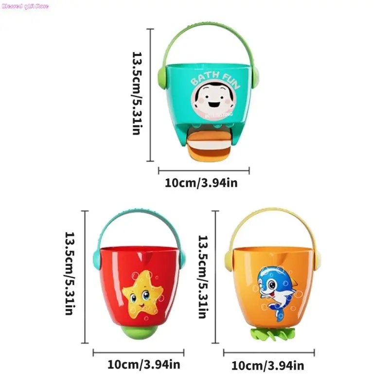 D0JC Educational Bath Toy per il bambino rotante rotazione acqua per bambini Allenamento abilità motorie fine