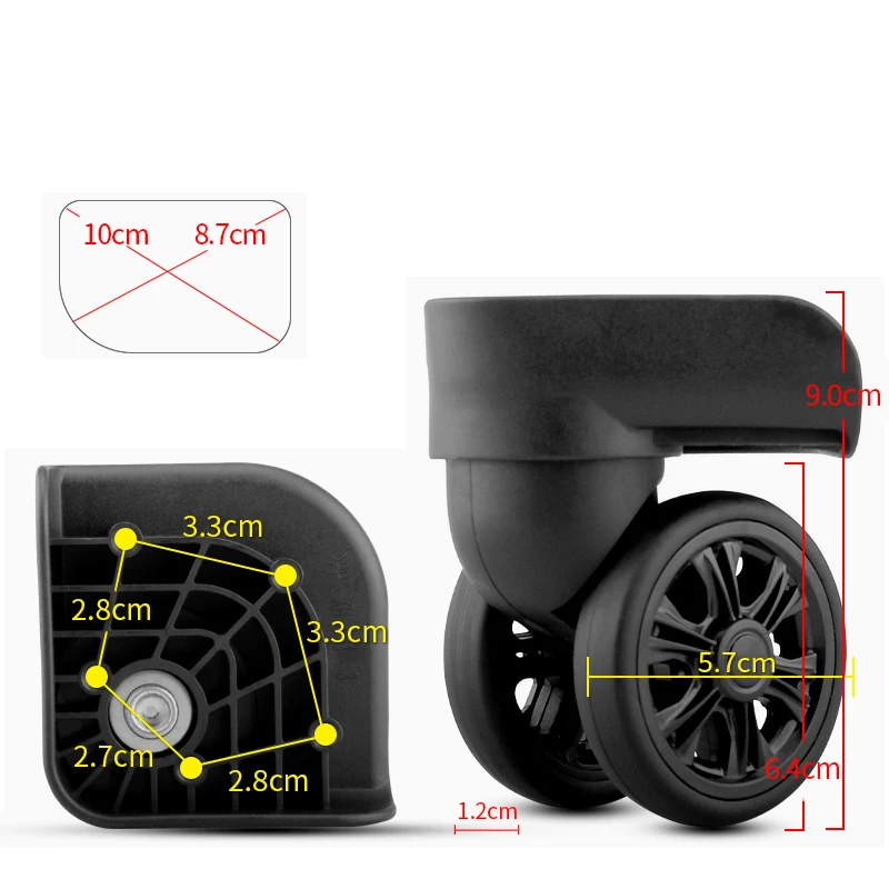 

GZSZZ W366 Trolley Case 360° Universal Wheel Suitcase Wheels Xiang Wear-Resistant Easy-To-Pack Suitcase Travel Essentials