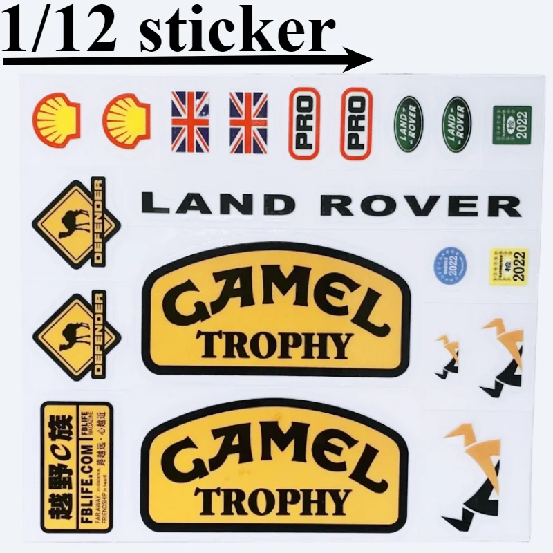 1/12RC off-road vehicle exterior sticker decoration for Mangniu Land Rover Defender mn99s-Cherokee 78 RC Car DIY modfication