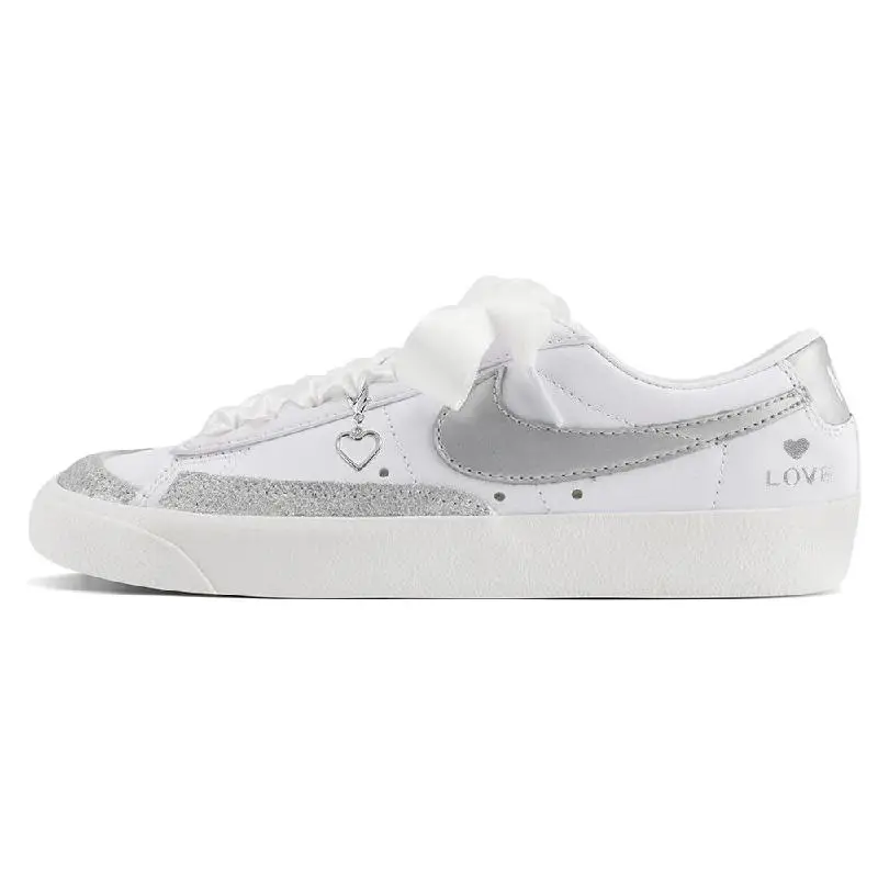 【Customize】Nike Blazer Skateboarding Shoes Women's Low-top White Sneakers shoes DC4769-113