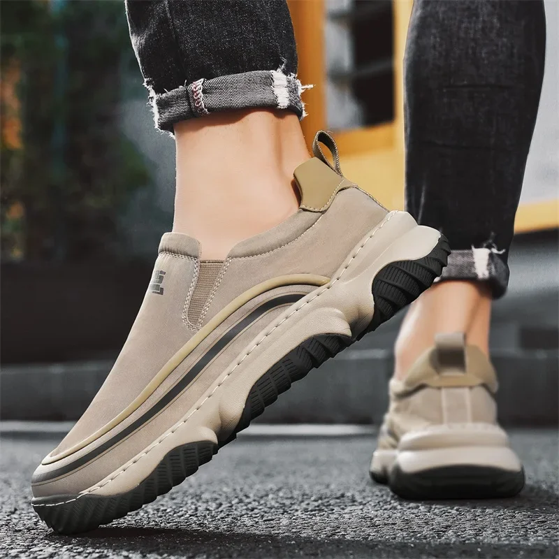 أحذية رياضية رجالية مريحة بنعل ناعم مانعة للانزلاق أحذية بدون كعب خفيفة الوزن قابلة للتنفس أحذية كاجوال شبكية 2025 كروسسوفكي موسكي #5