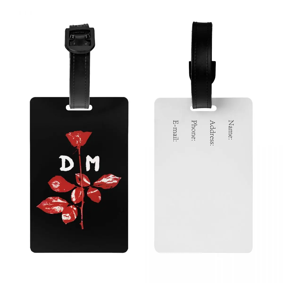 Custom Electronic Rock Depeche Cool Mode Luggage Tag for Suitcases Cute Baggage Tags Privacy Cover ID Label