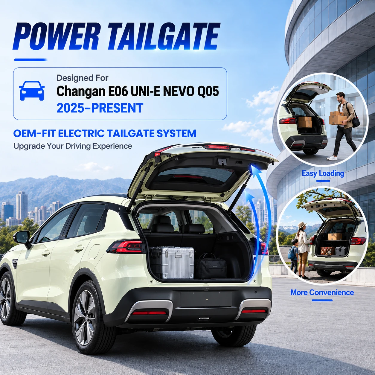 For Changan E06 UNI-E NEVO Q05 2025-present Car Liftback Automatic Lifting Electric Tailgate Power Tailgate Rear Door Refitted